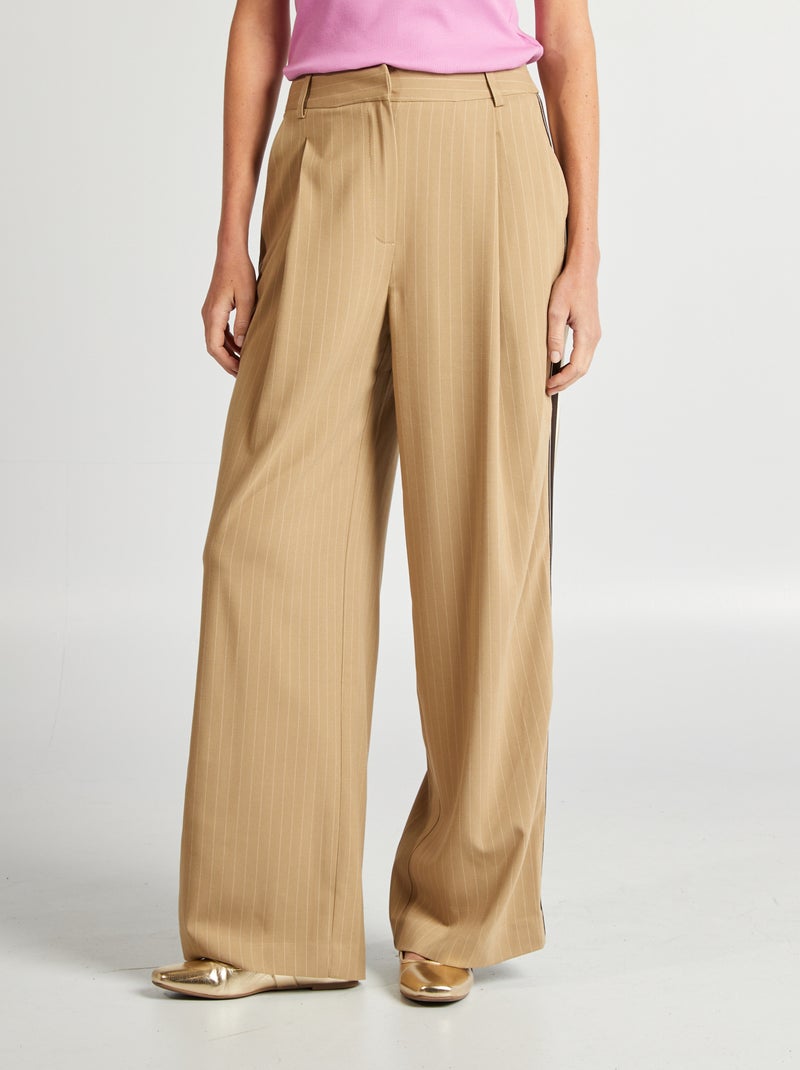 Calças city largas BEGE - Kiabi