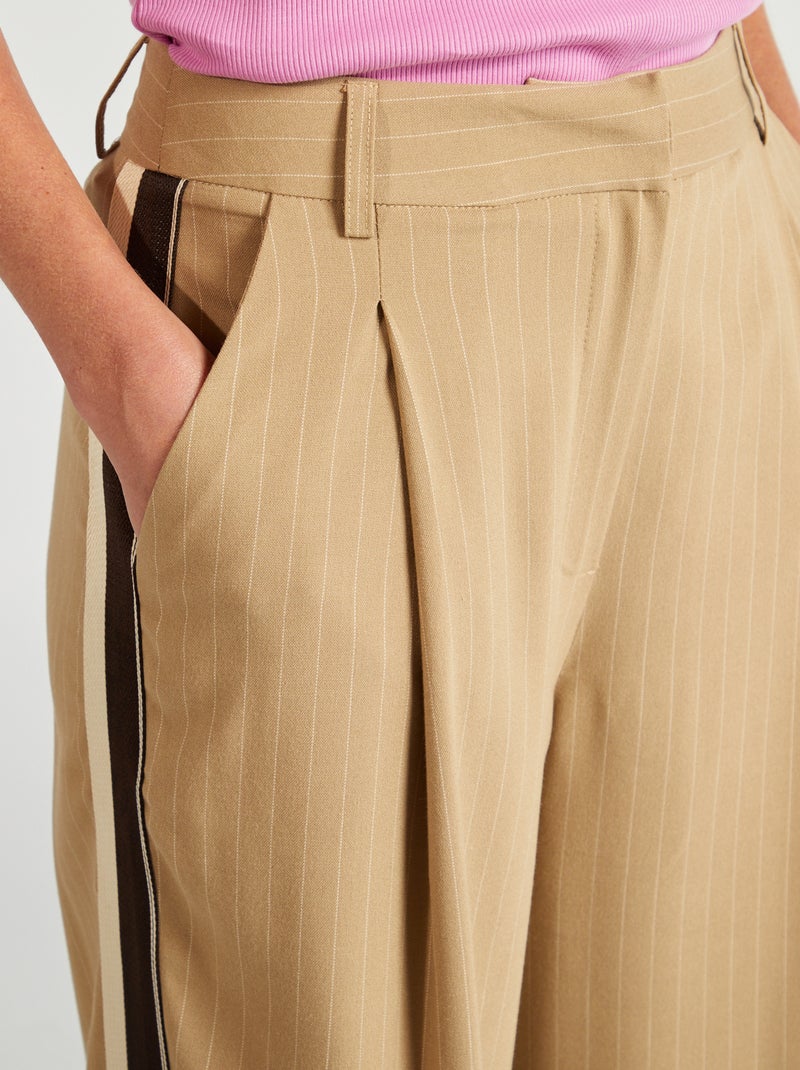 Calças city largas BEGE - Kiabi