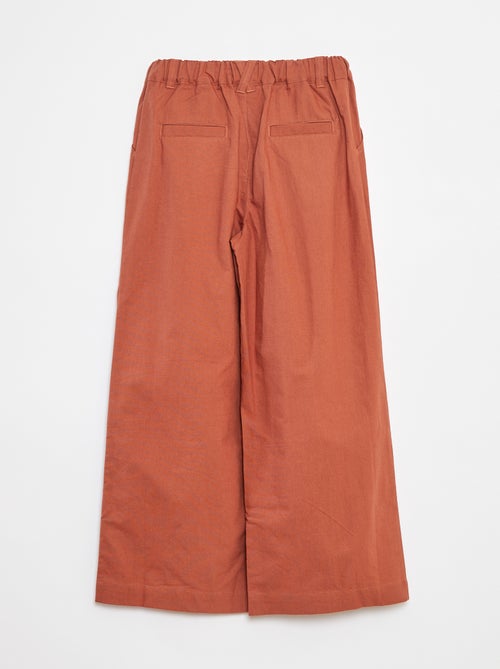 Calças coloridas wide-leg - Kiabi