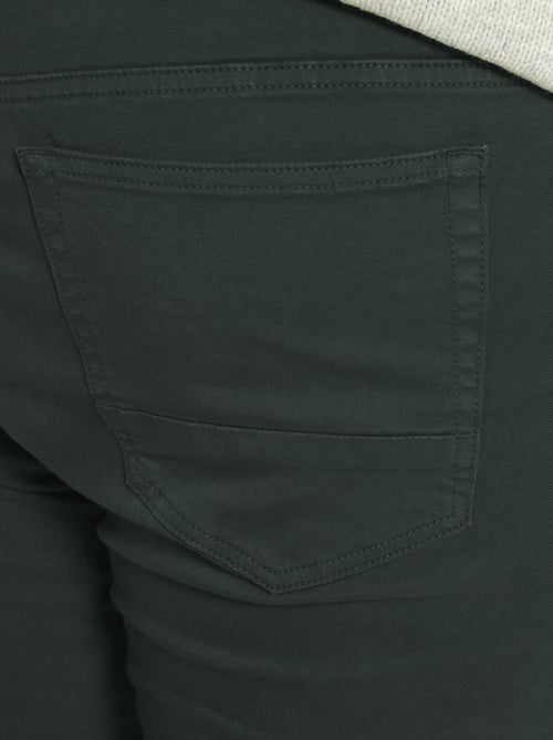 Calças com 5 bolsos fitted L34 - Kiabi