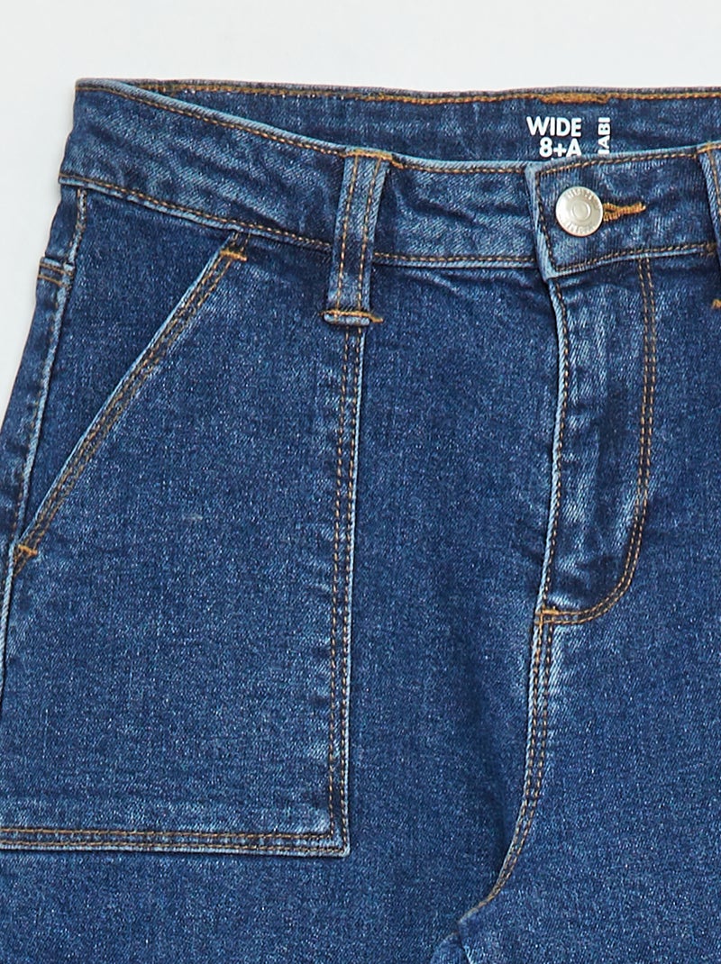 Calças com bolsos de aba - corte + confortáveis Azul - Kiabi
