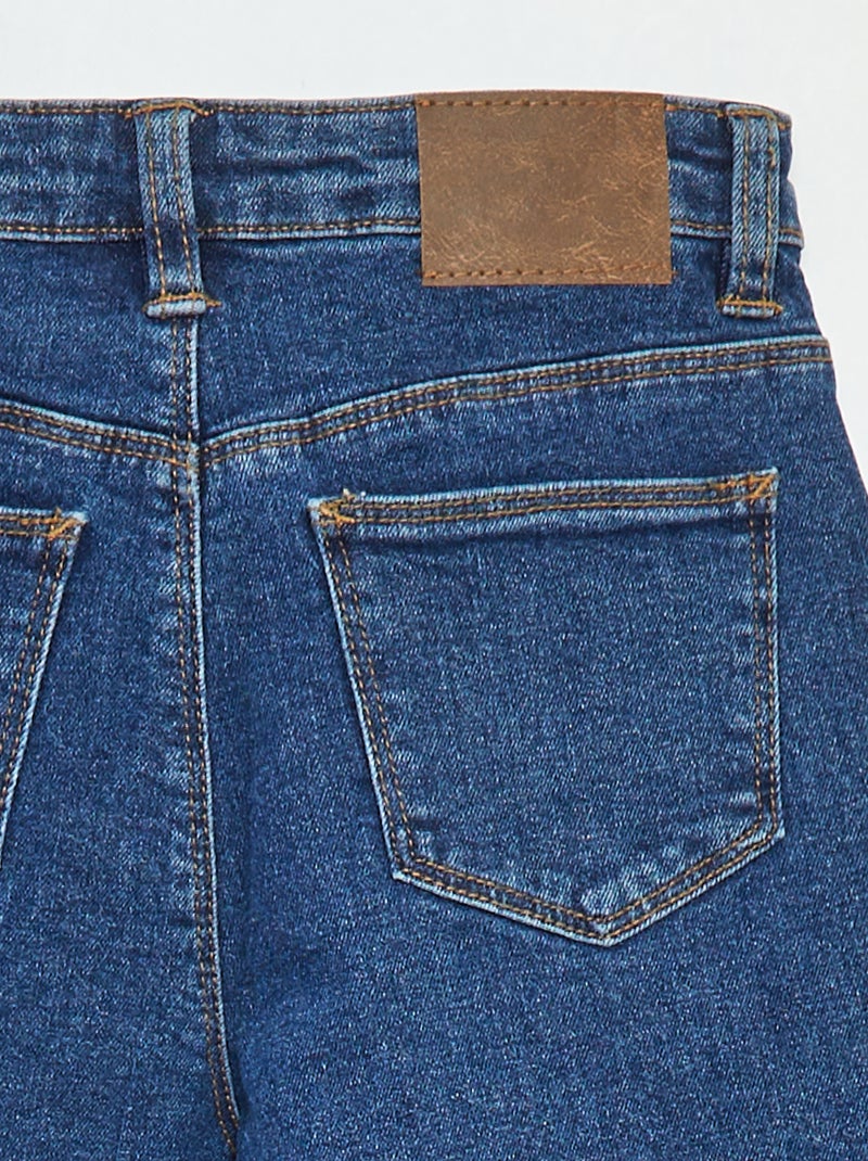 Calças com bolsos de aba - corte + confortáveis Azul - Kiabi