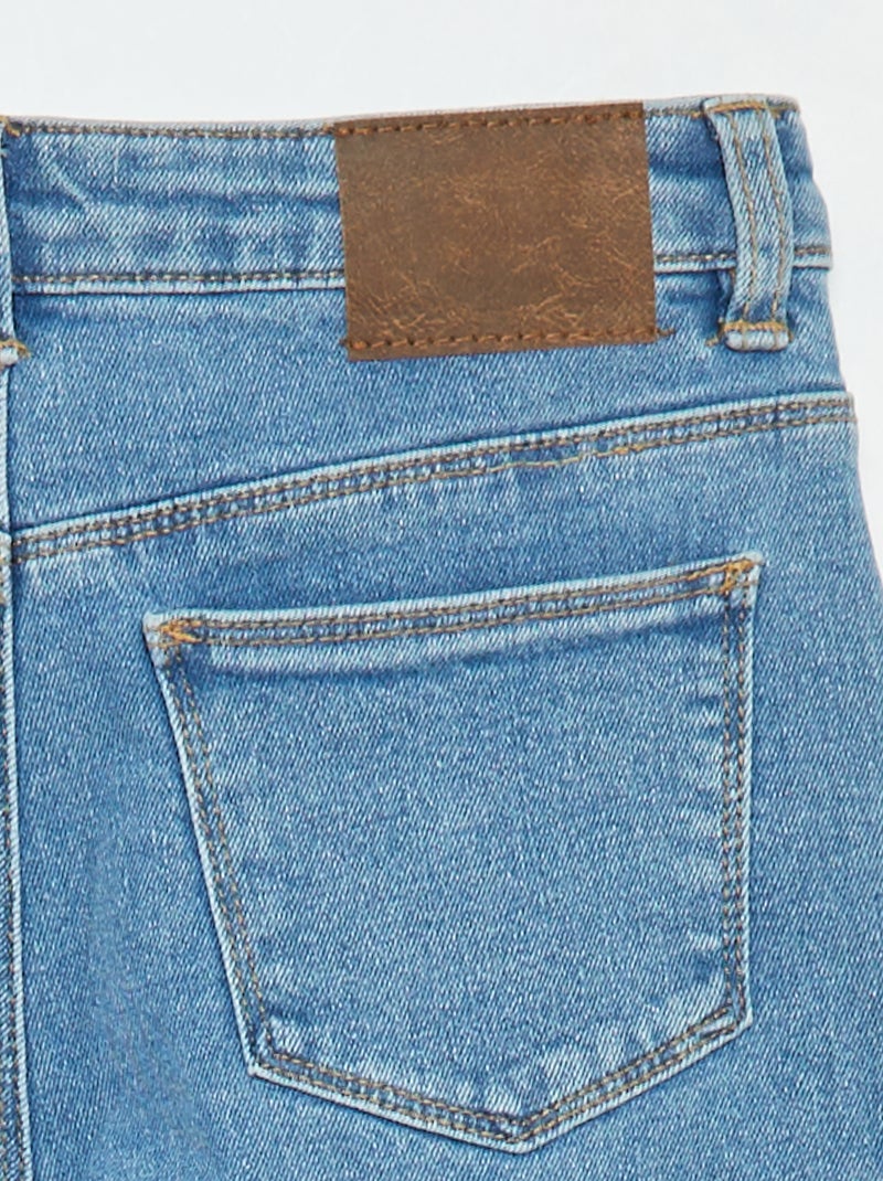 Calças com bolsos de aba - corte + confortáveis Azul - Kiabi