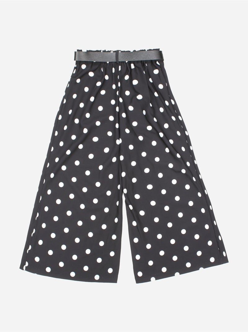 Calças com cinto - Kids Star Preto - Kiabi