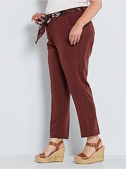 Calças com cinto de lenço - Kiabi