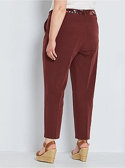 Calças com cinto de lenço - Kiabi