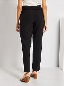 Calças com cintura subida cuidadas - Kiabi