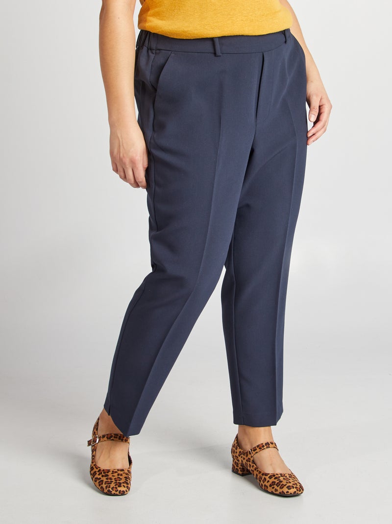 Calças com corte cigarro AZUL - Kiabi