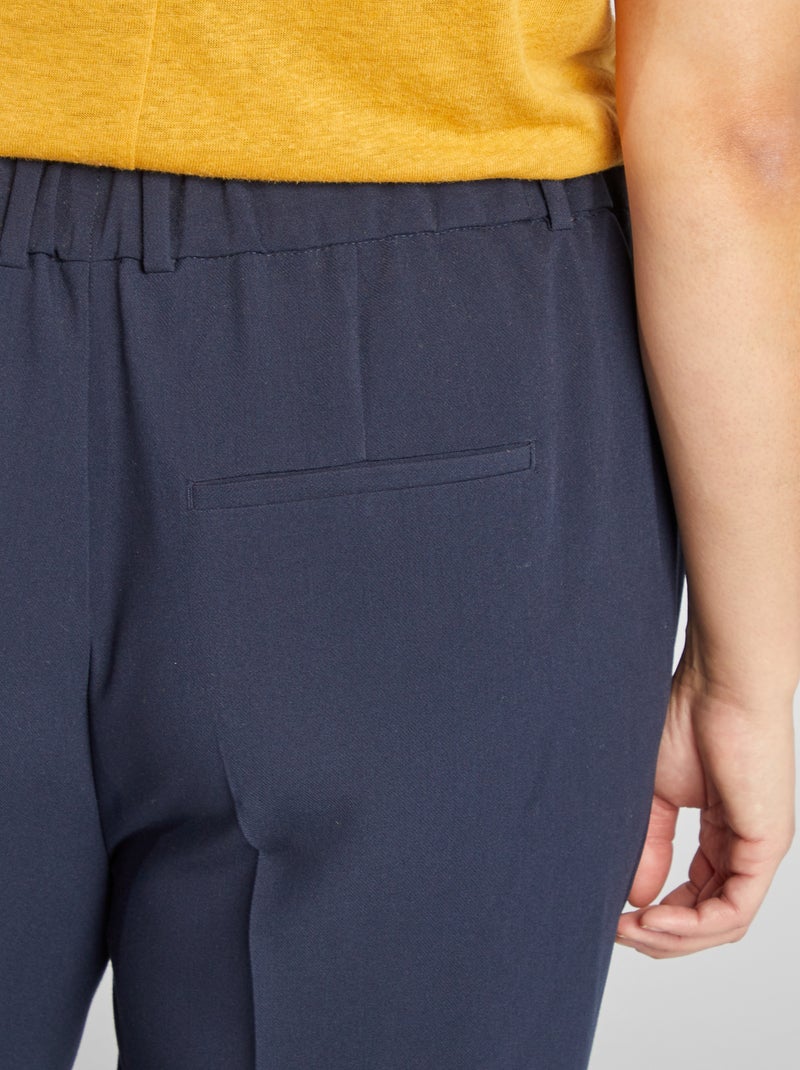 Calças com corte cigarro AZUL - Kiabi