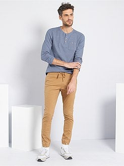 Calças com corte de fato de treino - Kiabi