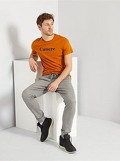 Calças com corte de fato de treino - Kiabi