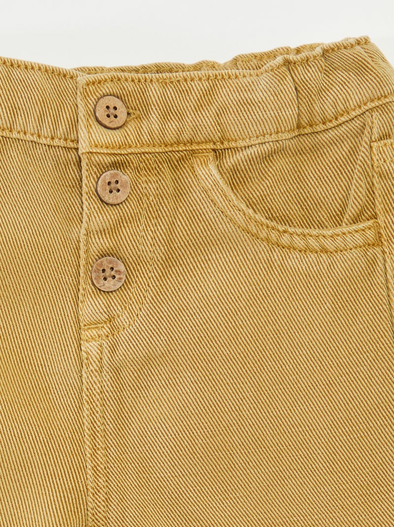 Calças com corte fit tamanho 48/51 AMARELO - Kiabi
