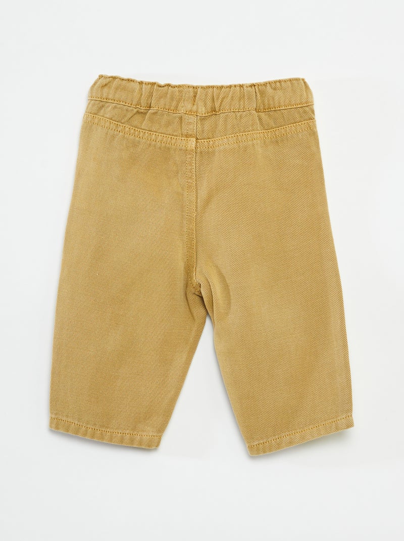 Calças com corte fit tamanho 48/51 AMARELO - Kiabi