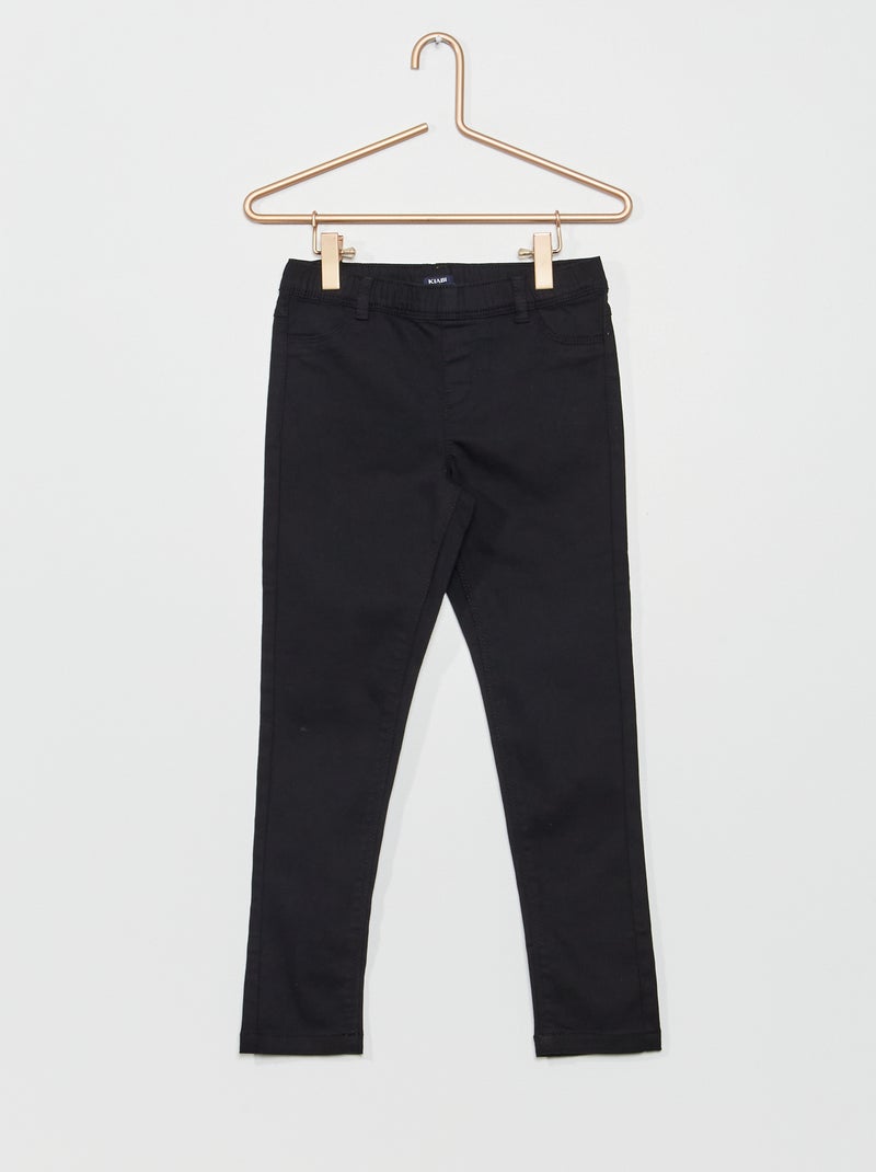 Calças com corte jegging Preto - Kiabi