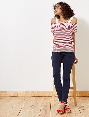 Calças com corte slim - Kiabi