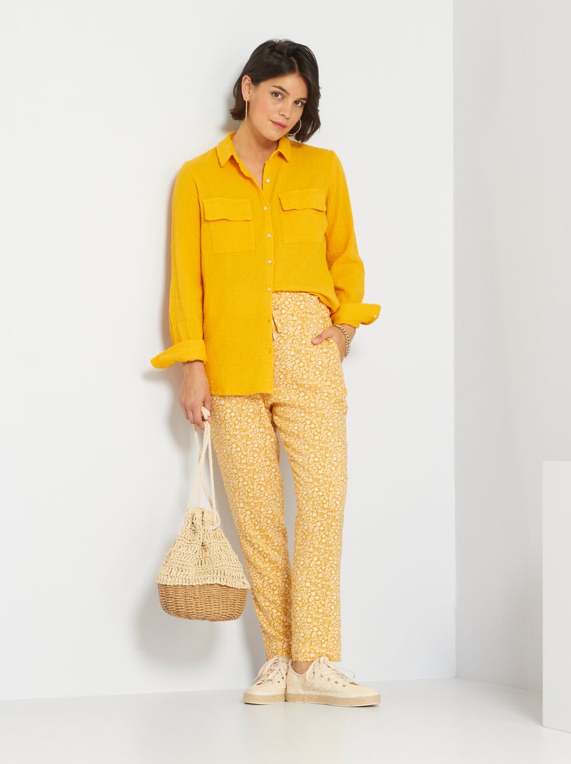 Calças com estampado fantasia AMARELO - Kiabi