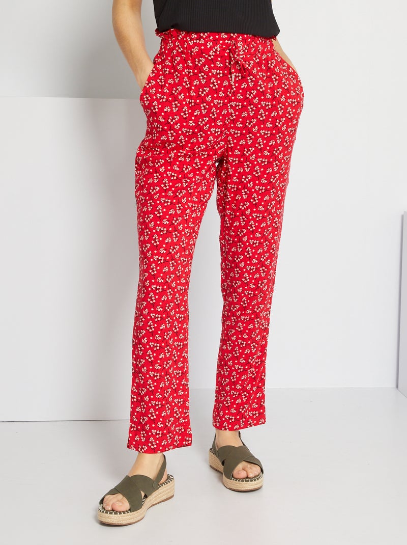 Calças com estampado fantasia VERMELHO - Kiabi