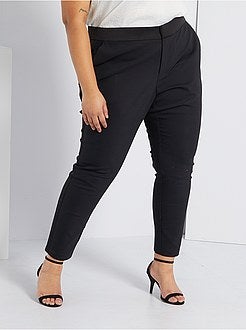 Calças com faixas acetinadas - Kiabi