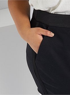 Calças com faixas acetinadas - Kiabi