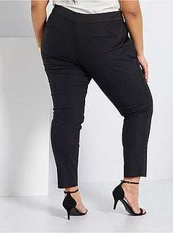 Calças com faixas acetinadas - Kiabi