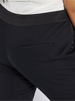 Calças com faixas acetinadas - Kiabi