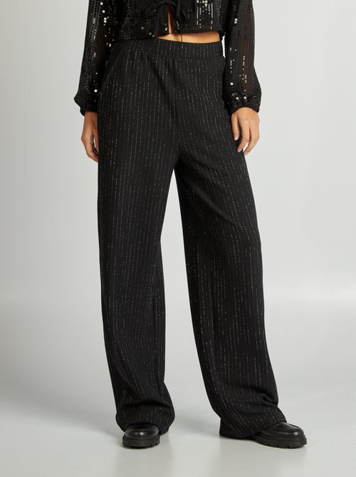 Calças com faixas de lantejoulas 'JDY' - Kiabi