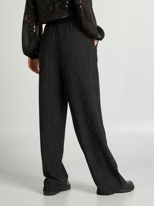 Calças com faixas de lantejoulas 'JDY' - Kiabi