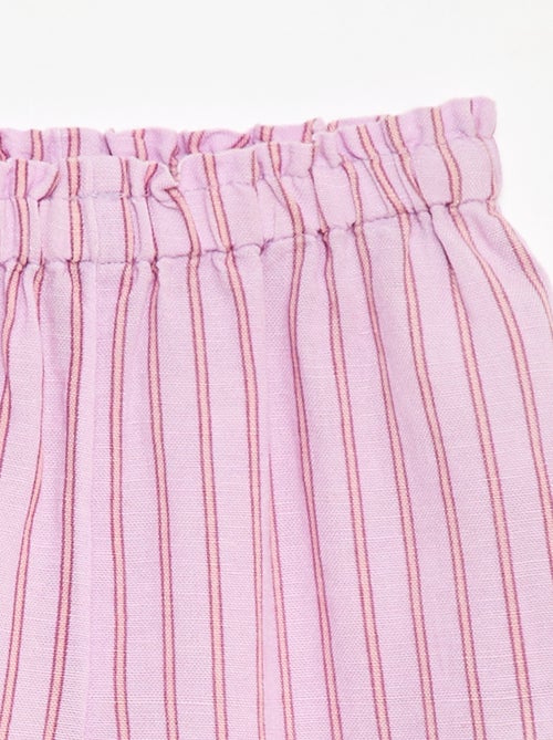 Calças com folhos na bainha - Kiabi