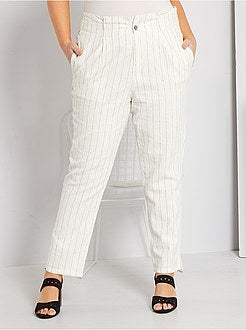 Calças com linho - Kiabi