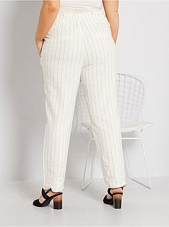 Calças com linho - Kiabi