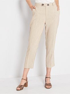 Calças com pinças - Kiabi