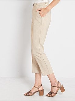 Calças com pinças - Kiabi