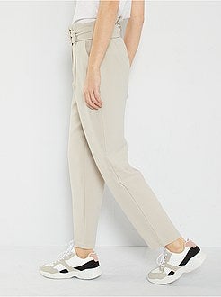 Calças com pinças 'JDY' - Kiabi