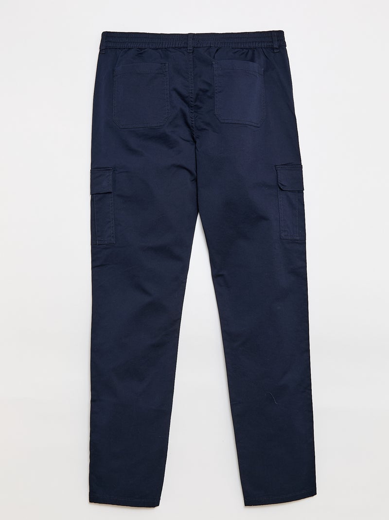 Calças com vários bolsos - L36 Azul - Kiabi