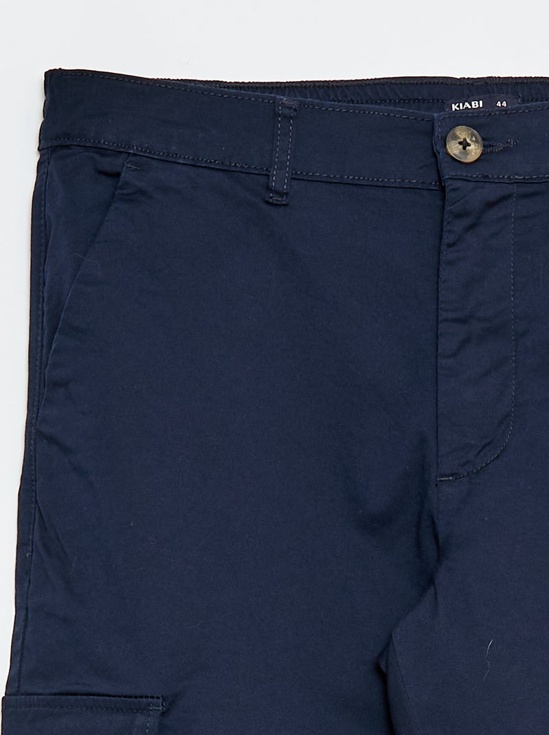 Calças com vários bolsos - L36 Azul - Kiabi