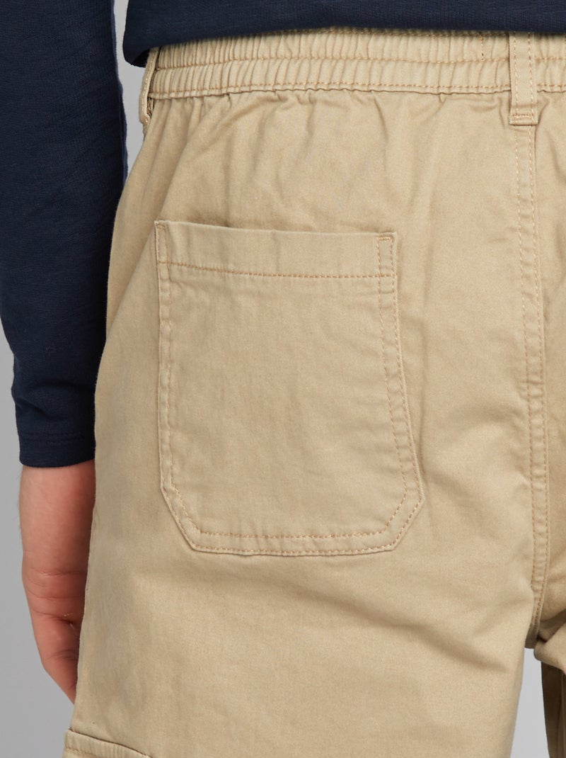 Calças com vários bolsos - L36 BEGE - Kiabi