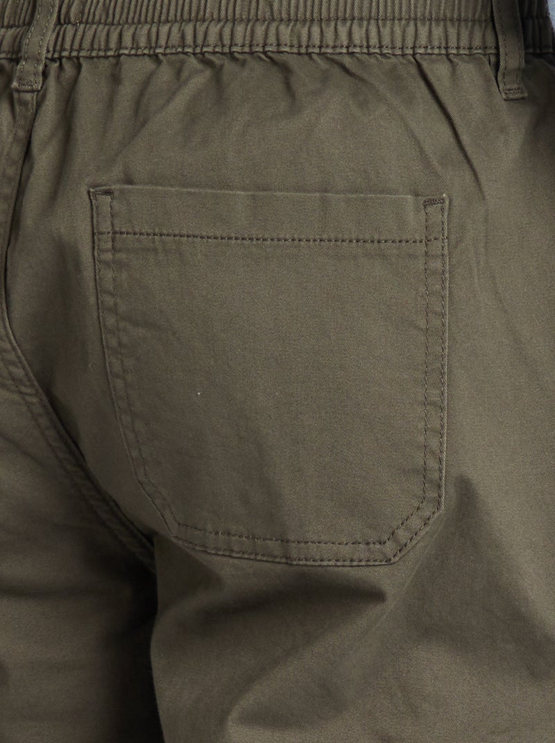 Calças com vários bolsos - L36 CAQUI - Kiabi