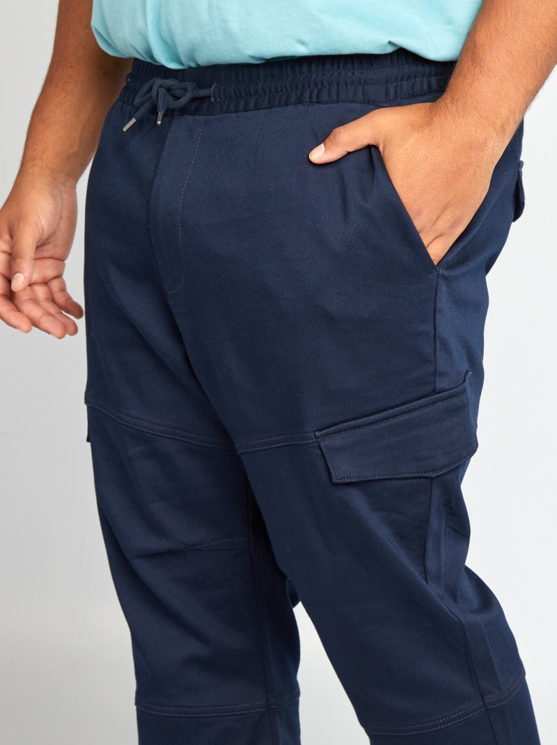 Calças com vários bolsos AZUL - Kiabi