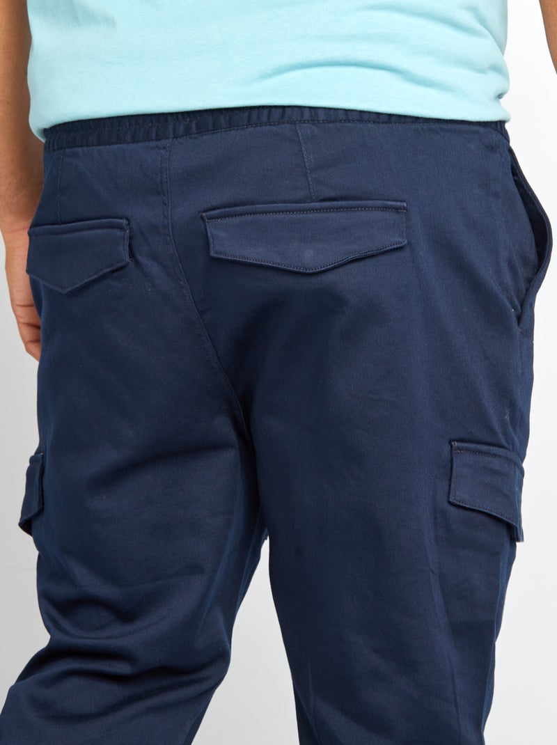 Calças com vários bolsos AZUL - Kiabi