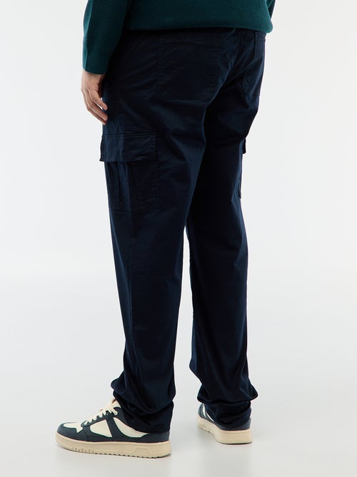 Calças com vários bolsos lisas - Kiabi