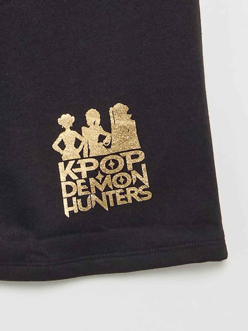 Calças compridas de lã polar 'K-Pop Demon Hunters' Preto - Kiabi