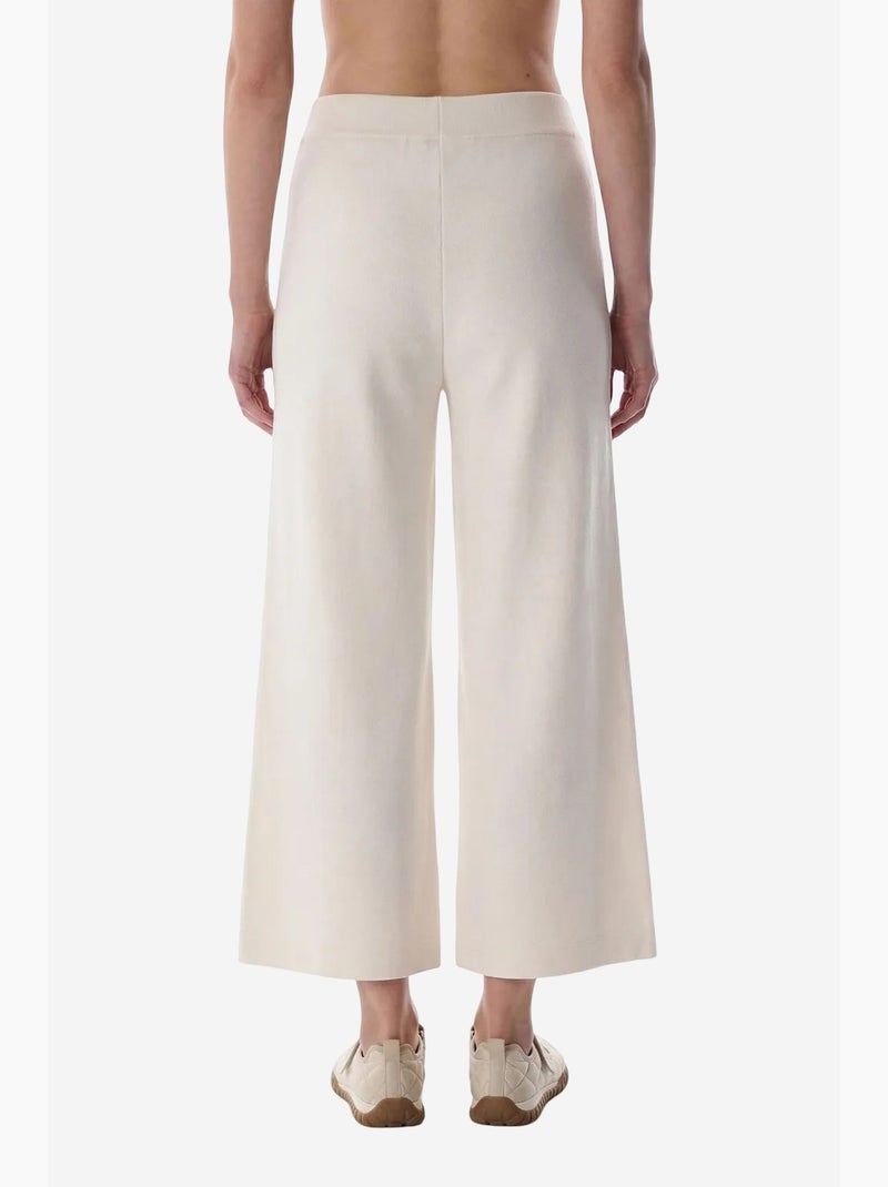 Calças crop de modal de cintura subida penti Branco sujo - Kiabi