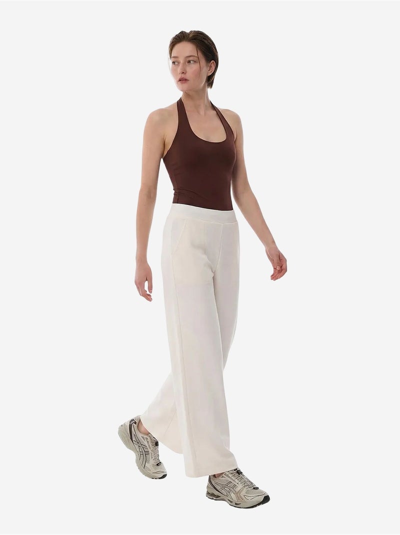 Calças crop de modal de cintura subida penti Branco sujo - Kiabi