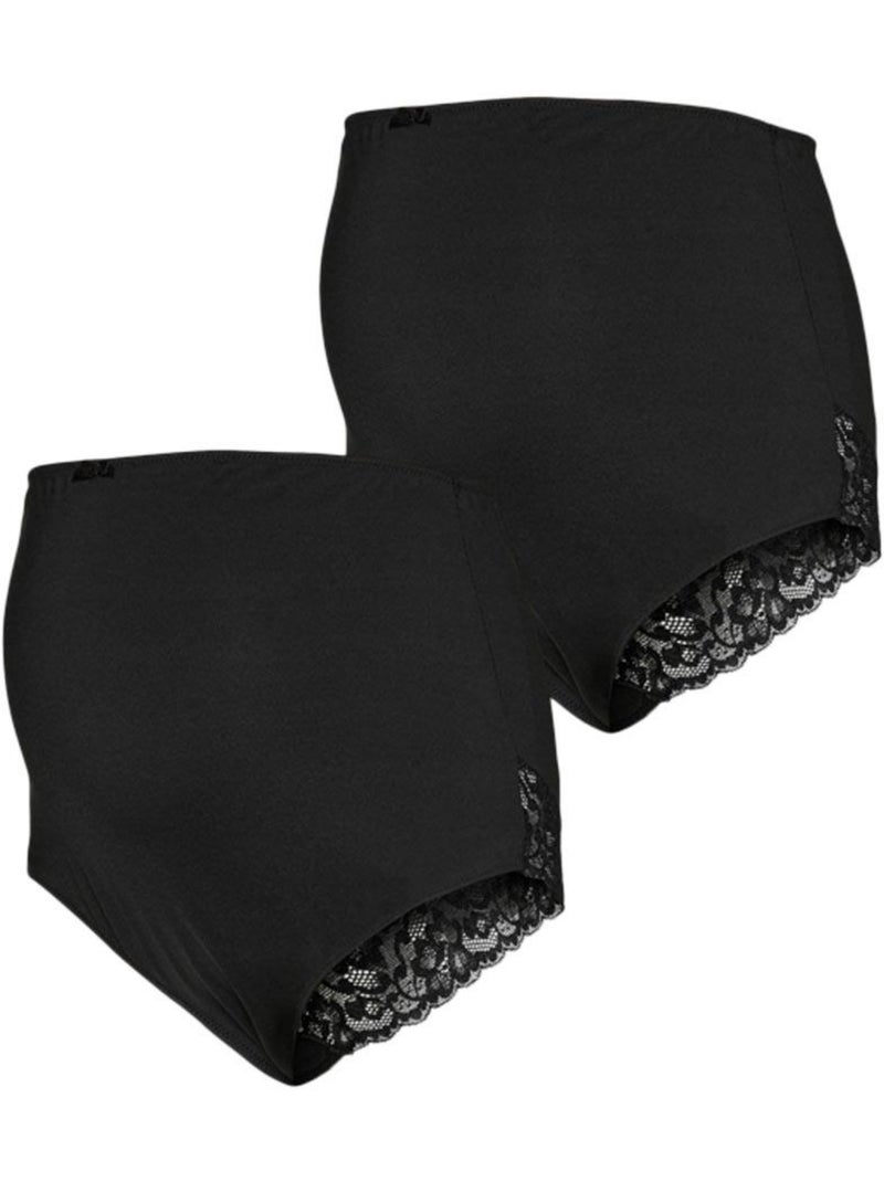 Calças Culotte de Gravidez Pretas Mamalicious Preto - Kiabi
