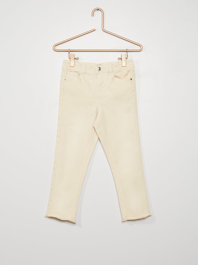 Calças curtas de ganga skinny BEGE - Kiabi