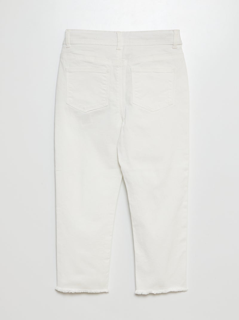 Calças curtas skinny Branco - Kiabi