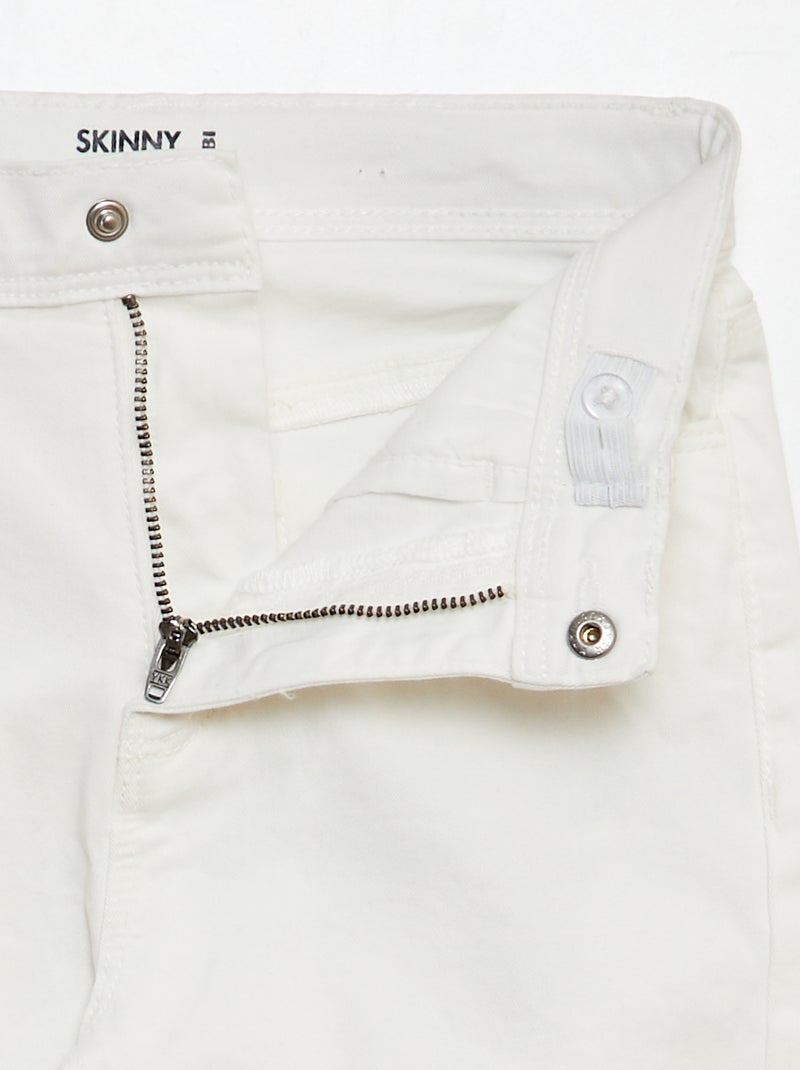 Calças curtas skinny Branco - Kiabi