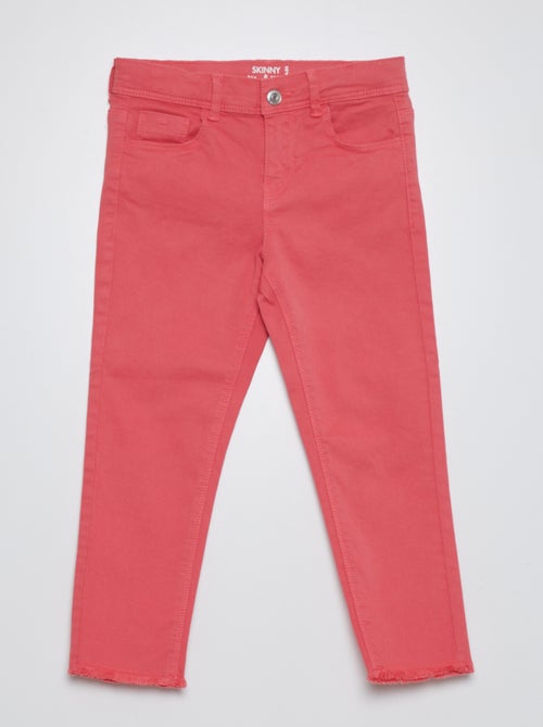 Calças curtas skinny de cintura subida - Kiabi
