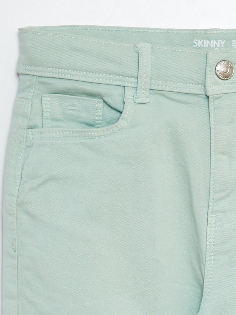 Calças curtas skinny VERDE - Kiabi