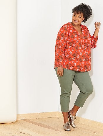 Calças curtas slim com 4 botões - Kiabi